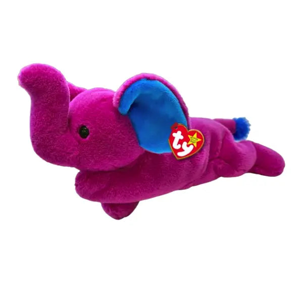 Ty Beanie Baby Peanut II Purple Elephant-TY Inc-Little Giant Kidz