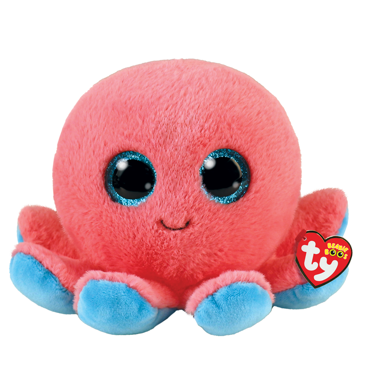 Ty Beanie Boos Collection - Sheldon Coral Octopus - 6"-TY Inc-Little Giant Kidz