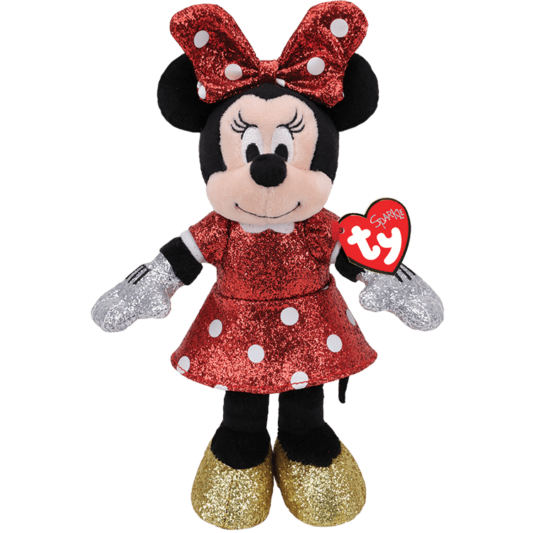 Ty Sparkle Beanie Boos Collection - Minnie Mouse Red Sparkle-TY Inc-Little Giant Kidz