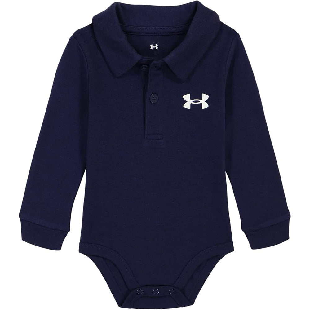 Under Armour Baby Boys' Long Sleeve Polo Bodysuit - Midnight Navy-UNDER ARMOUR-Little Giant Kidz