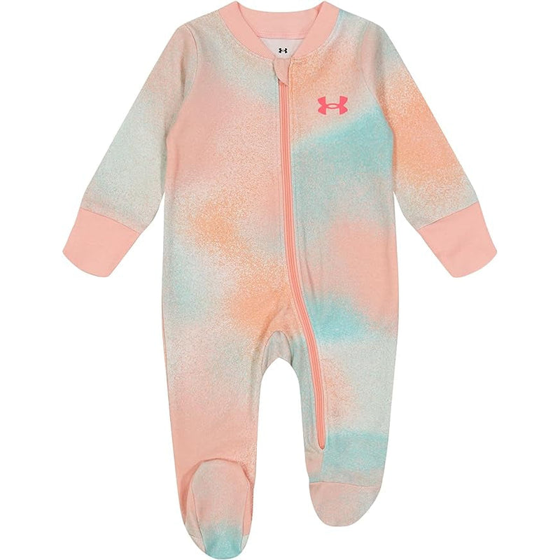 Under Armour Baby Girls' UA All Over Print Coverall - Pink Fizz-UNDER ARMOUR-Little Giant Kidz