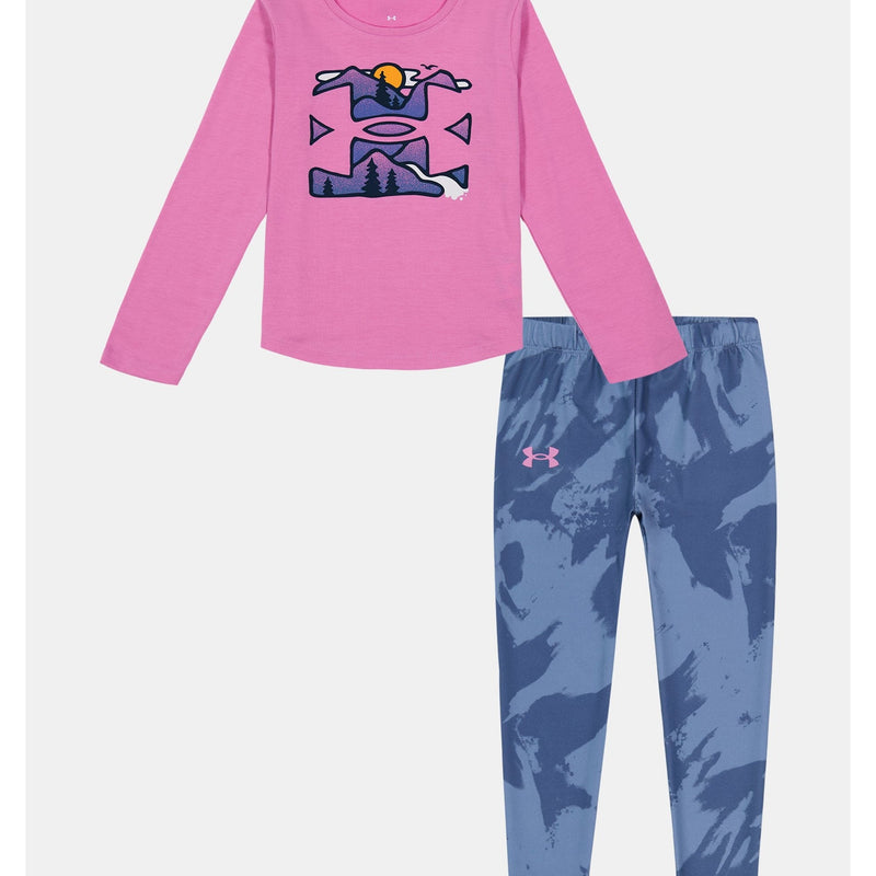 Under Armour Baby Girls' UA Plume Wave Icon Set - Island Orchid-UNDER ARMOUR-Little Giant Kidz