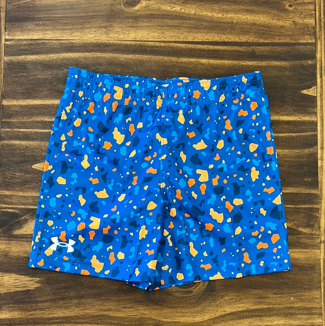Under Armour Boy UA Boost Printed Short - Photon Blue-UNDER ARMOUR-Little Giant Kidz