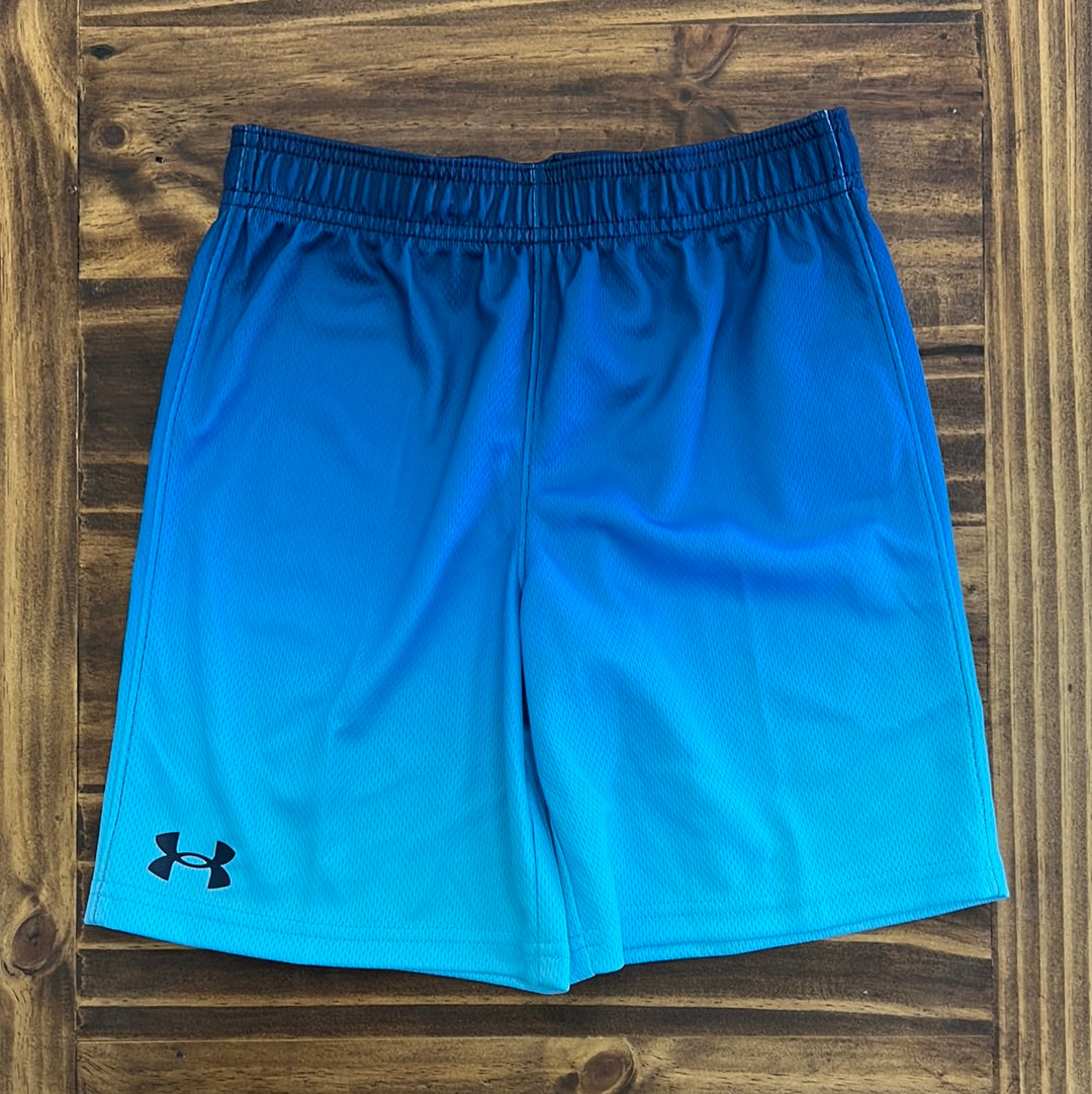 Under Armour Boy UA Printed Mesh Boost Short - Sky Blue-UNDER ARMOUR-Little Giant Kidz