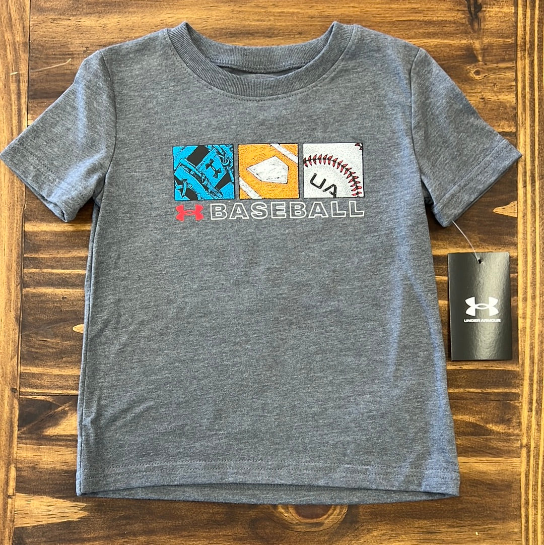 Under Armour Boy UA Triple Play Short Sleeve Tee - Castlerock-UNDER ARMOUR-Little Giant Kidz