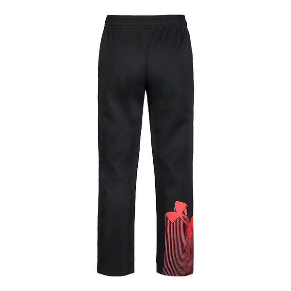Under Armour Boys' UA Big Logo Tapered Pant - Black/Red-UNDER ARMOUR-Little Giant Kidz