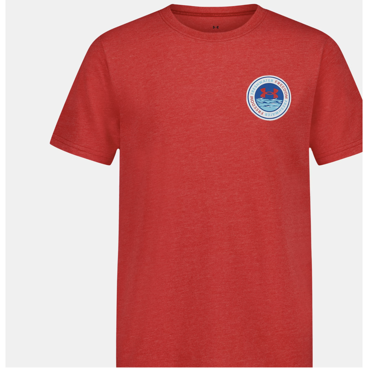 Under Armour Freedom Sticker Tee- Red-UNDER ARMOUR-Little Giant Kidz