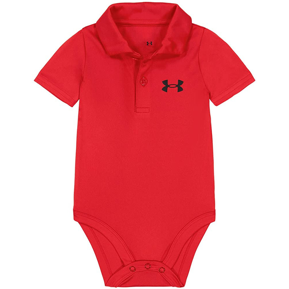 Under Armour Infant Boy Polo Bodysuit - Red-UNDER ARMOUR-Little Giant Kidz