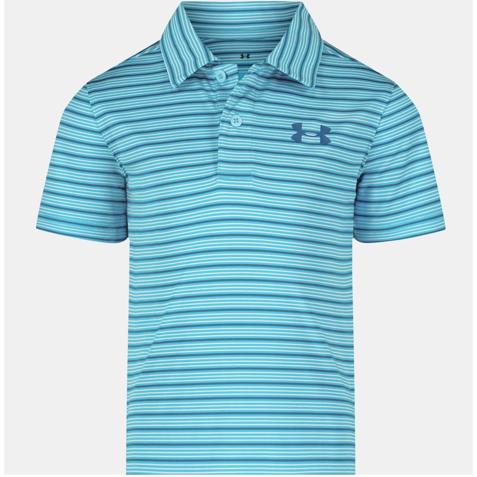 Under Armour Matchplay Stripe Polo- Fresco Blue-UNDER ARMOUR-Little Giant Kidz