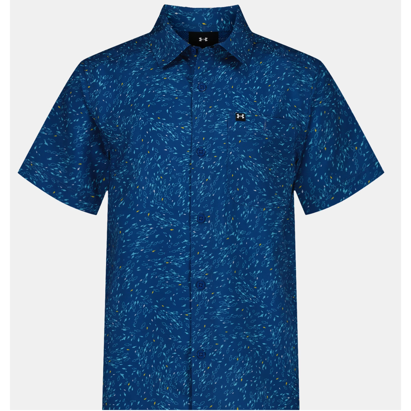 Under Armour Print Drift Tide Shirt- Varsity Blue-UNDER ARMOUR-Little Giant Kidz