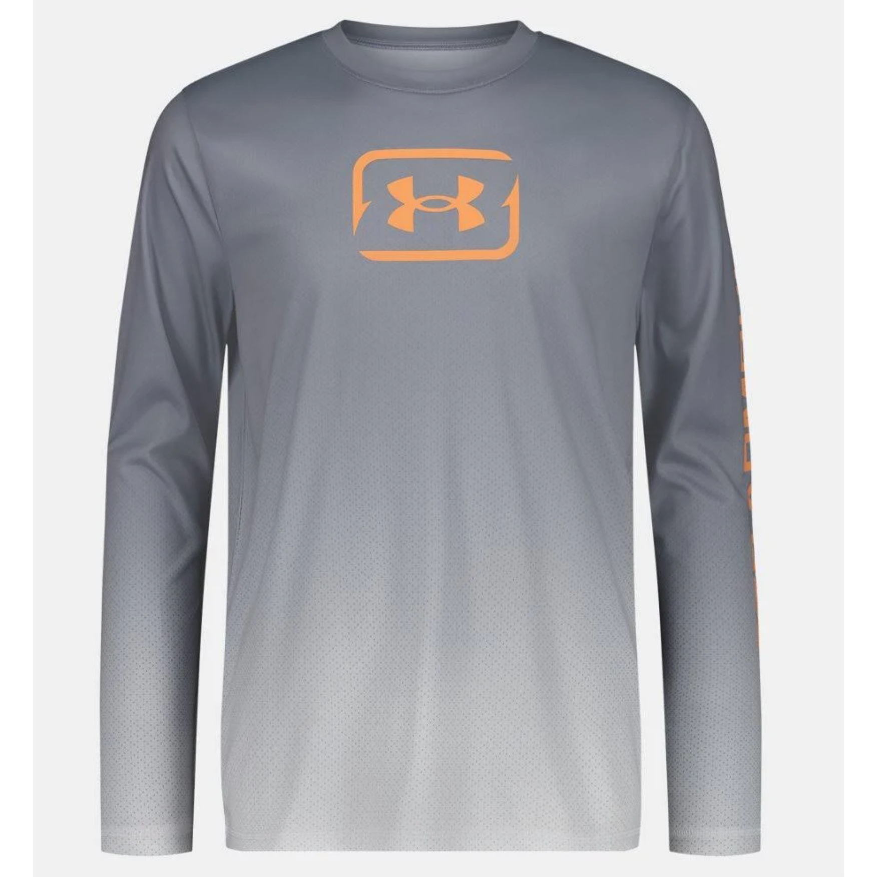 Under Armour Print UPF Fish Long Sleeve Shirt- Steel-UNDER ARMOUR-Little Giant Kidz
