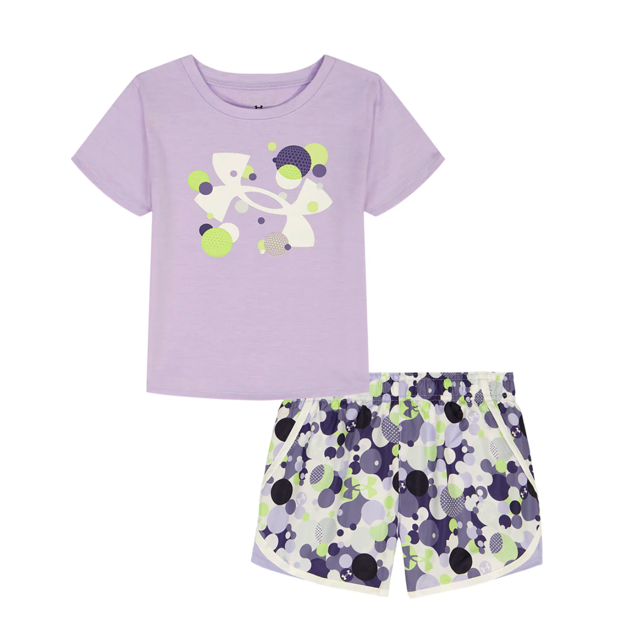 Under Armour Printed Woven Short Set- Purple Crest-UNDER ARMOUR-Little Giant Kidz