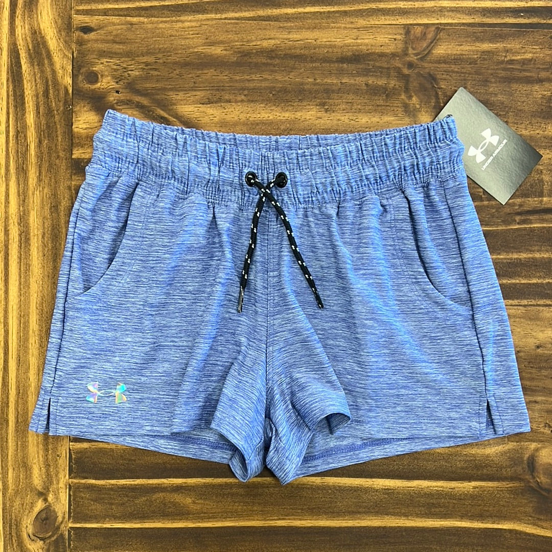 Under Armour Youth Girl UA OD Stretch Short - Celeste-UNDER ARMOUR-Little Giant Kidz