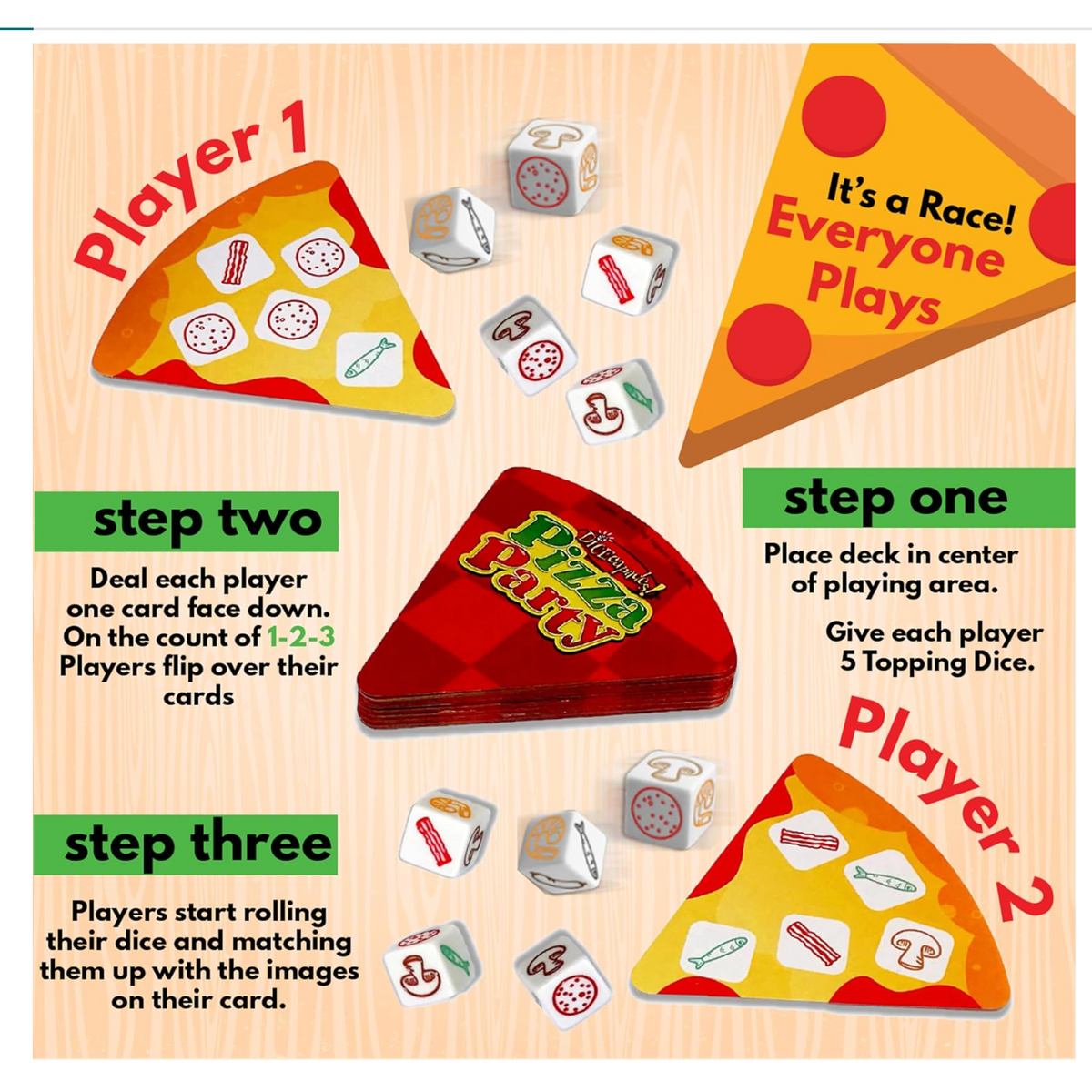 University Games Pizza Party Card and Dice Game-University Games-Little Giant Kidz