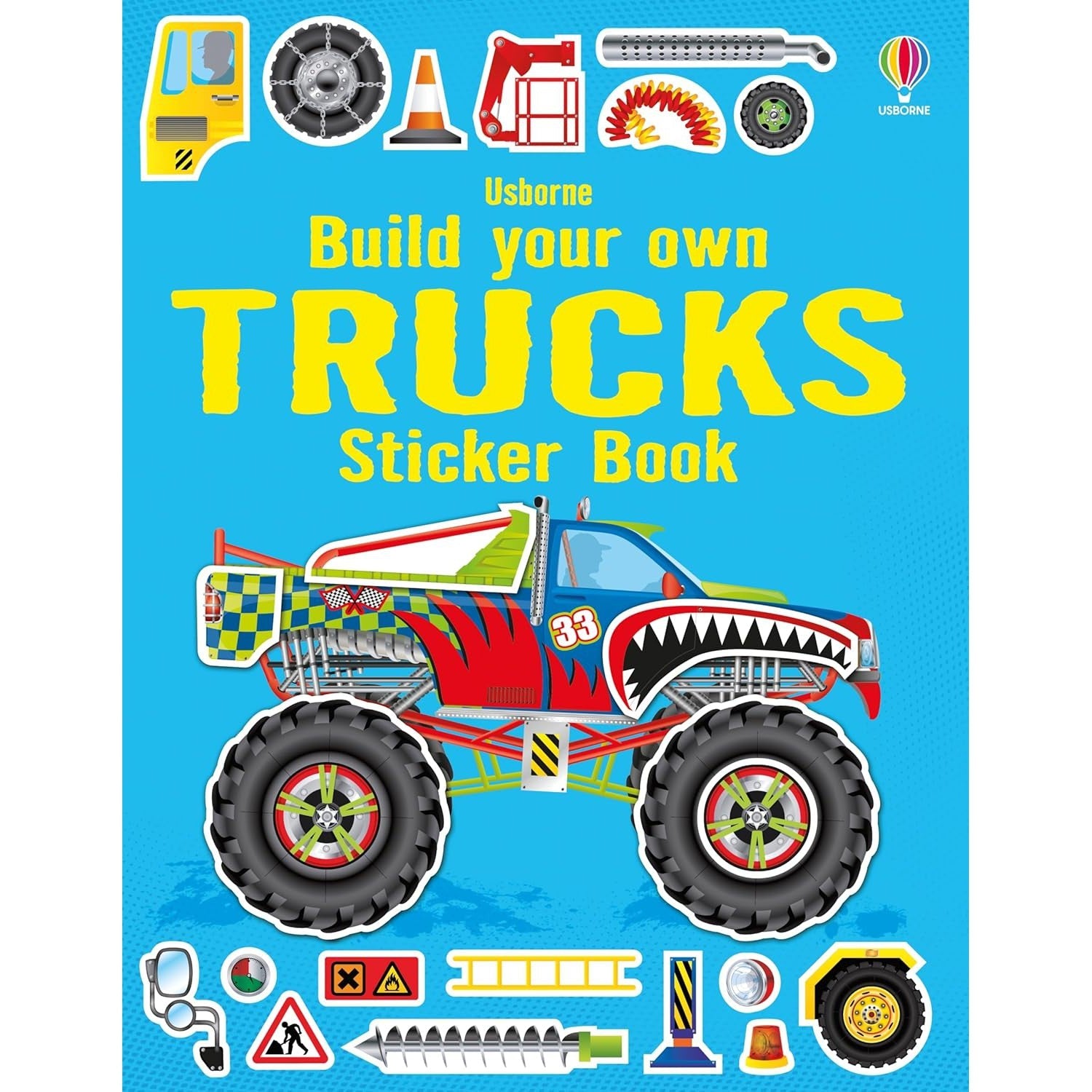 Usborne Books: Build Your Own Trucks Sticker Book (Paperback Book)-HARPER COLLINS PUBLISHERS-Little Giant Kidz