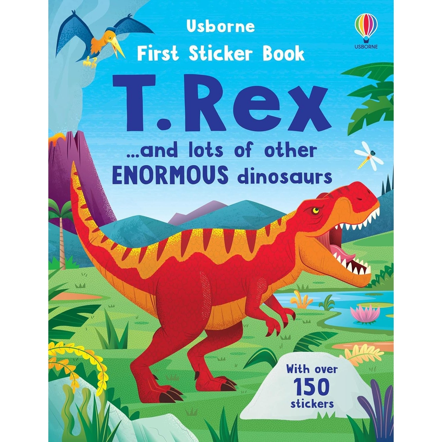 Usborne Books: First Sticker Book - T. Rex & Lots of Other Enormous Dinosaurs (Paperback Book)-HARPER COLLINS PUBLISHERS-Little Giant Kidz