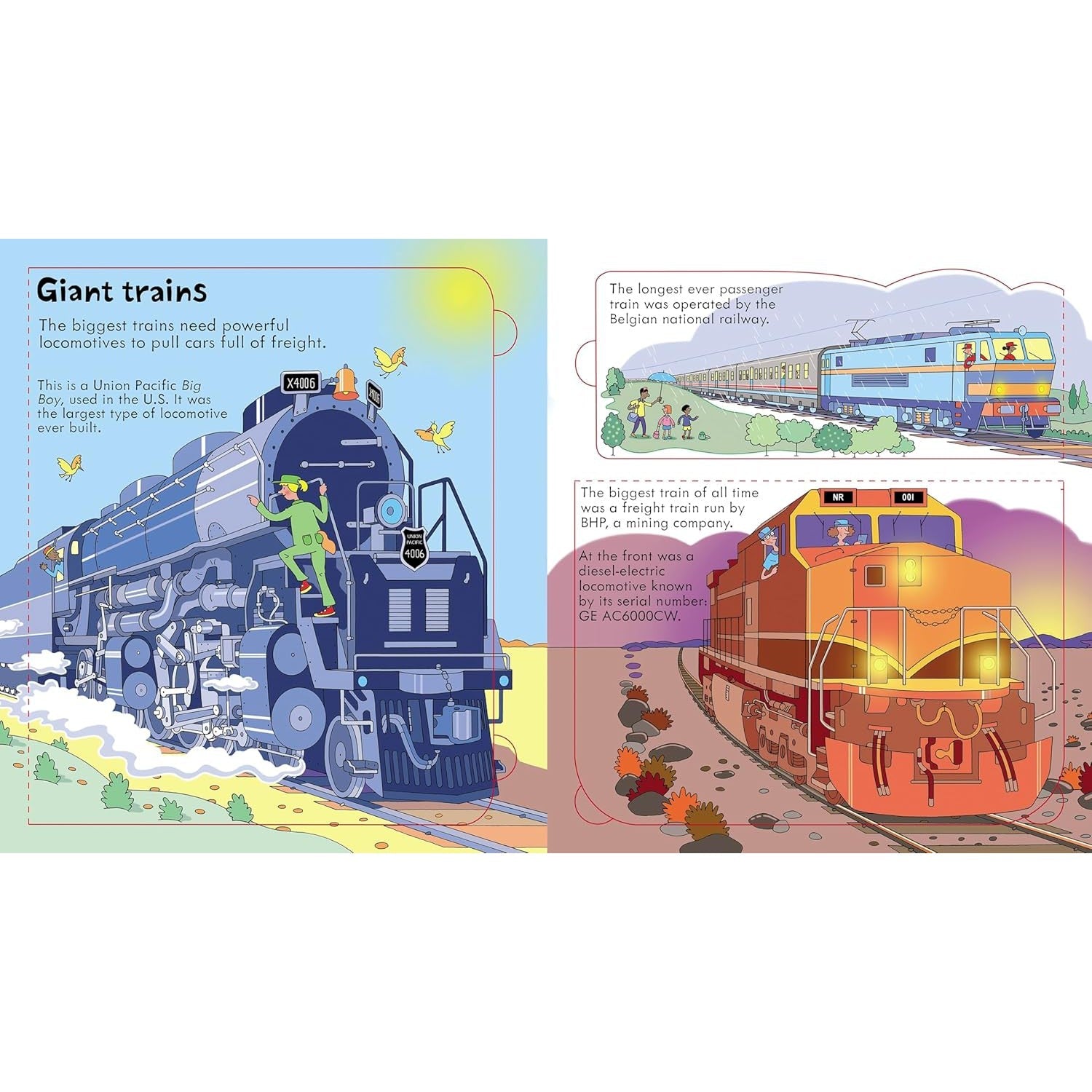 Usborne Books: Lift-the-Flap Look Inside Trains (Board Book)-HARPER COLLINS PUBLISHERS-Little Giant Kidz