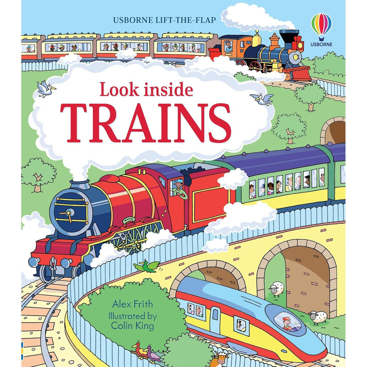 Usborne Books: Lift-the-Flap Look Inside Trains (Board Book)