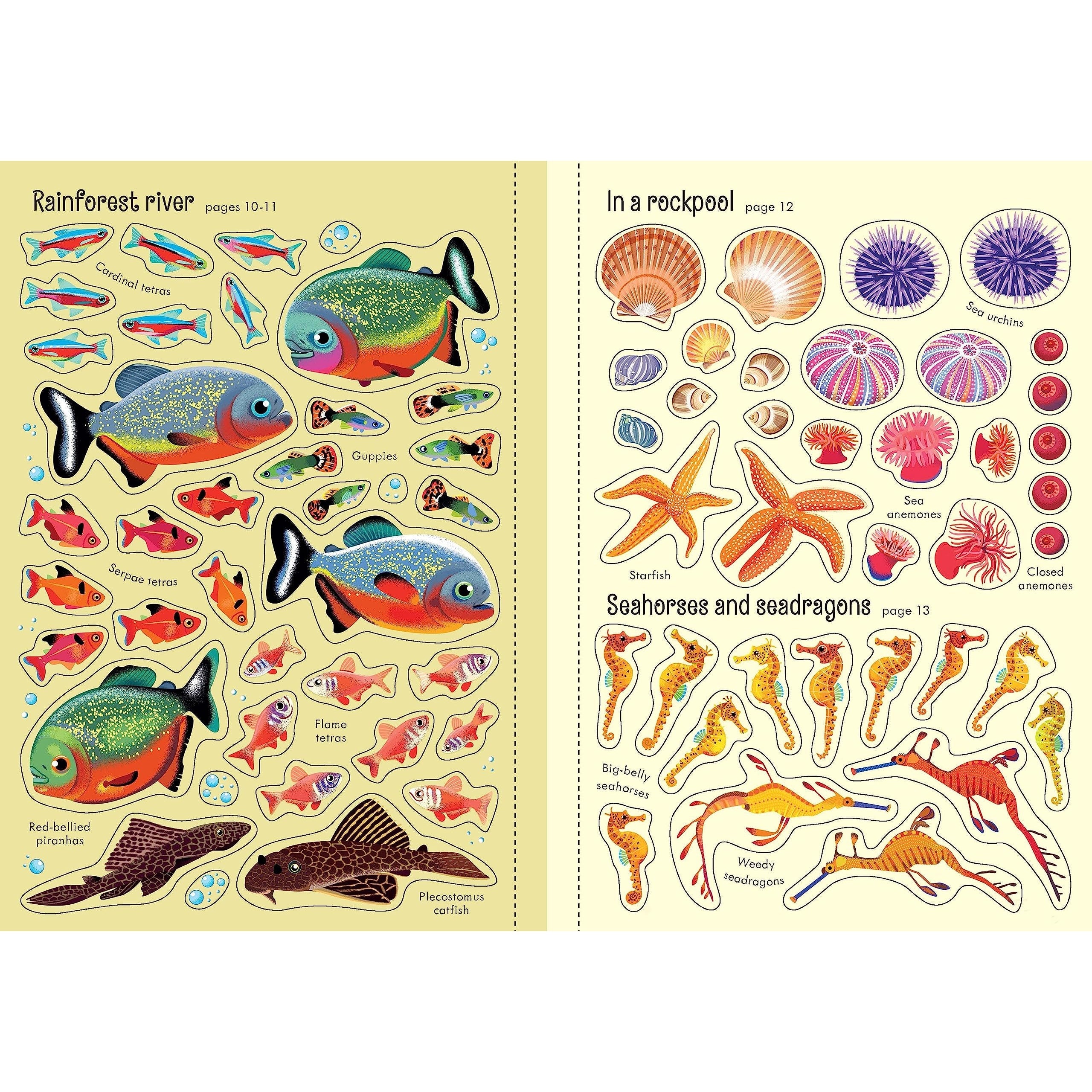 Usborne Books: Little First Stickers - Aquarium (Paperback Book)-HARPER COLLINS PUBLISHERS-Little Giant Kidz
