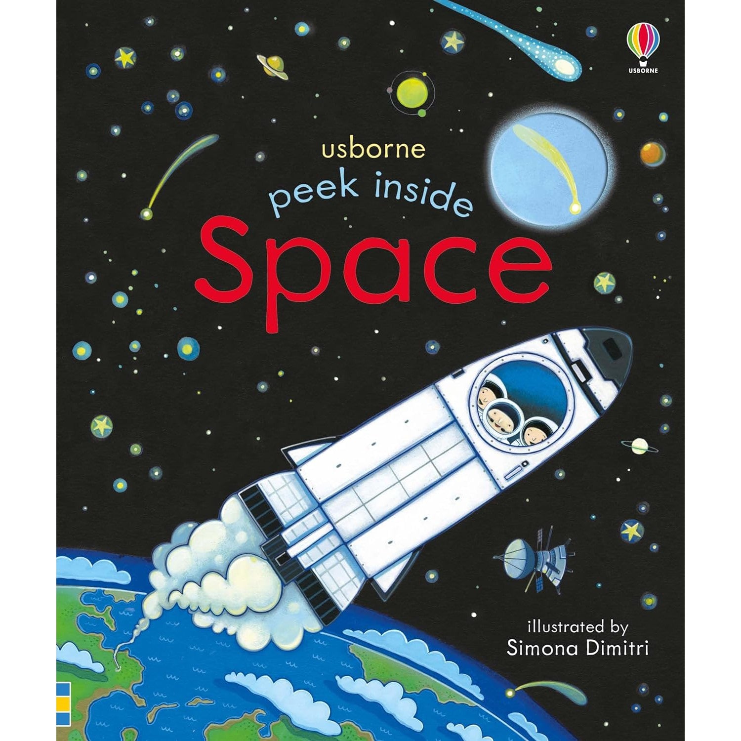 Usborne Books: Peek Inside Space (Board Book)-HARPER COLLINS PUBLISHERS-Little Giant Kidz