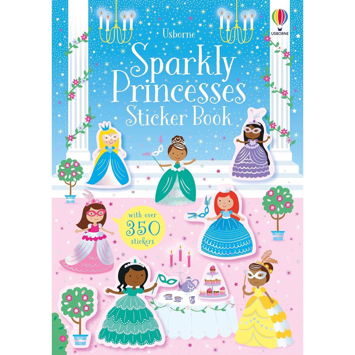 Usborne Books: Sparkly Princesses Sticker Book (Paperback Book)-HARPER COLLINS PUBLISHERS-Little Giant Kidz
