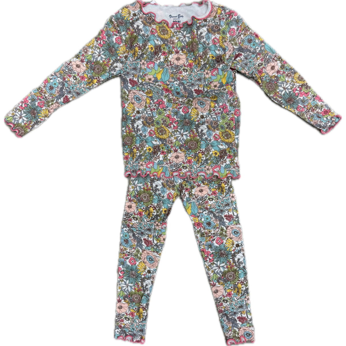 Vaenait Baby Shirring Floral Long Sleeve Pajama-Vaenait Baby-Little Giant Kidz