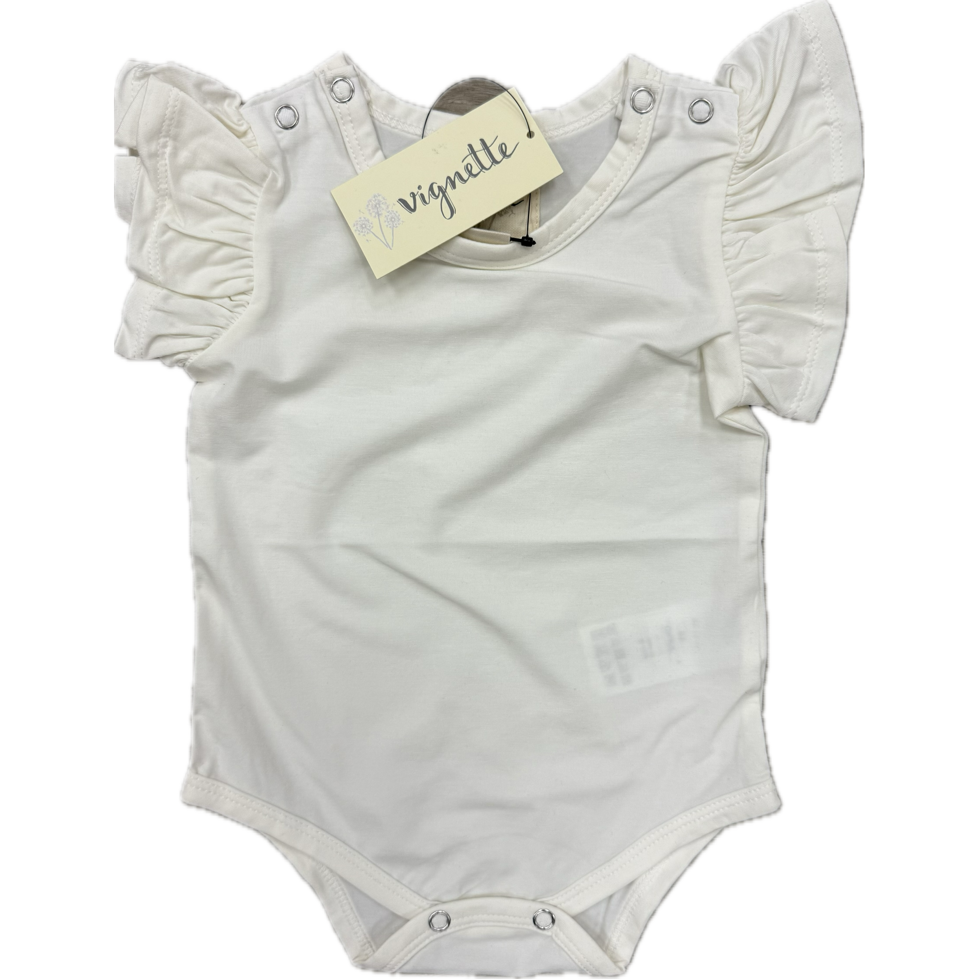 Baby Clothes Ivory Onesie Waffle White Ruffle Zipper Onesie