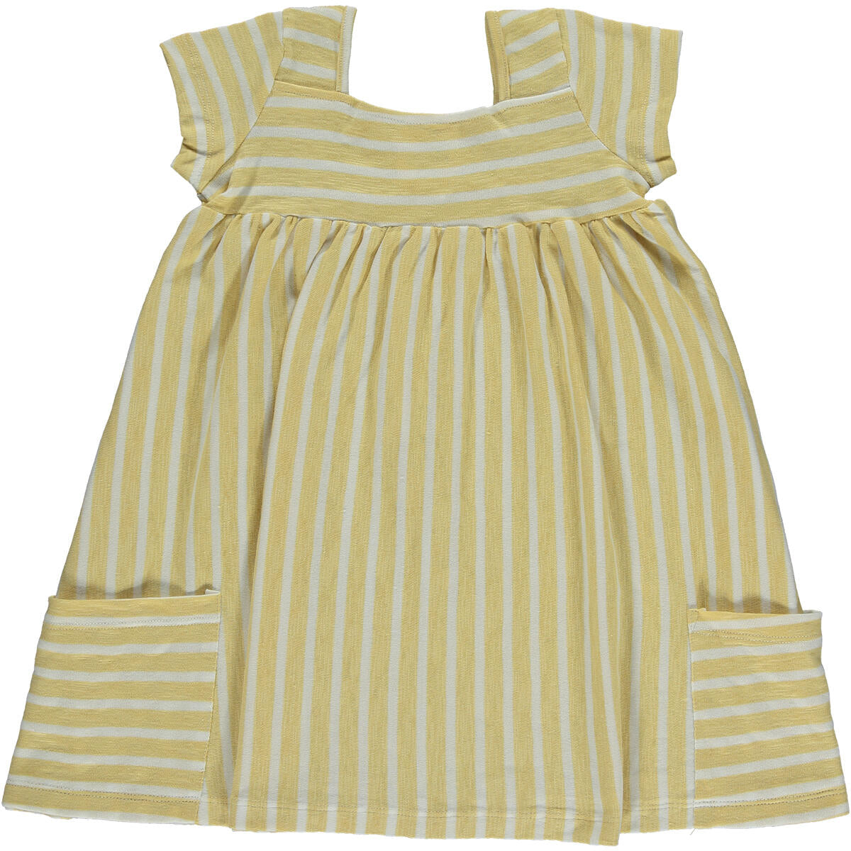 Vignette Yellow & Ivory Stripe Rylie Dress-VIGNETTE-Little Giant Kidz