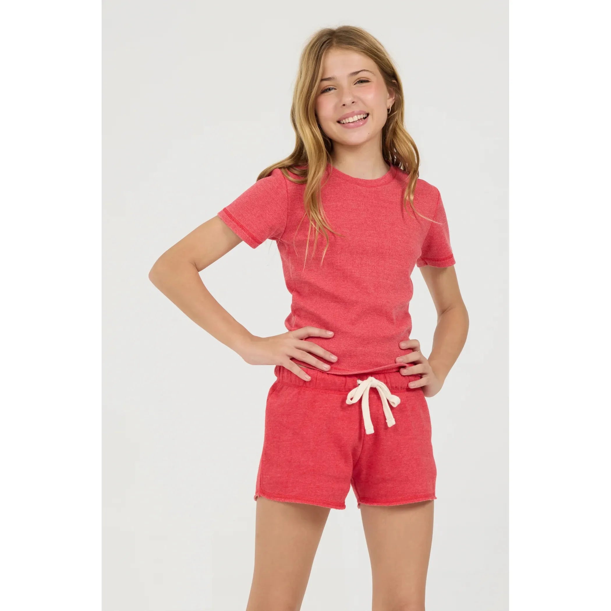 Vintage Havana Ribbed Baby Tee- Red-Vintage Havana-Little Giant Kidz