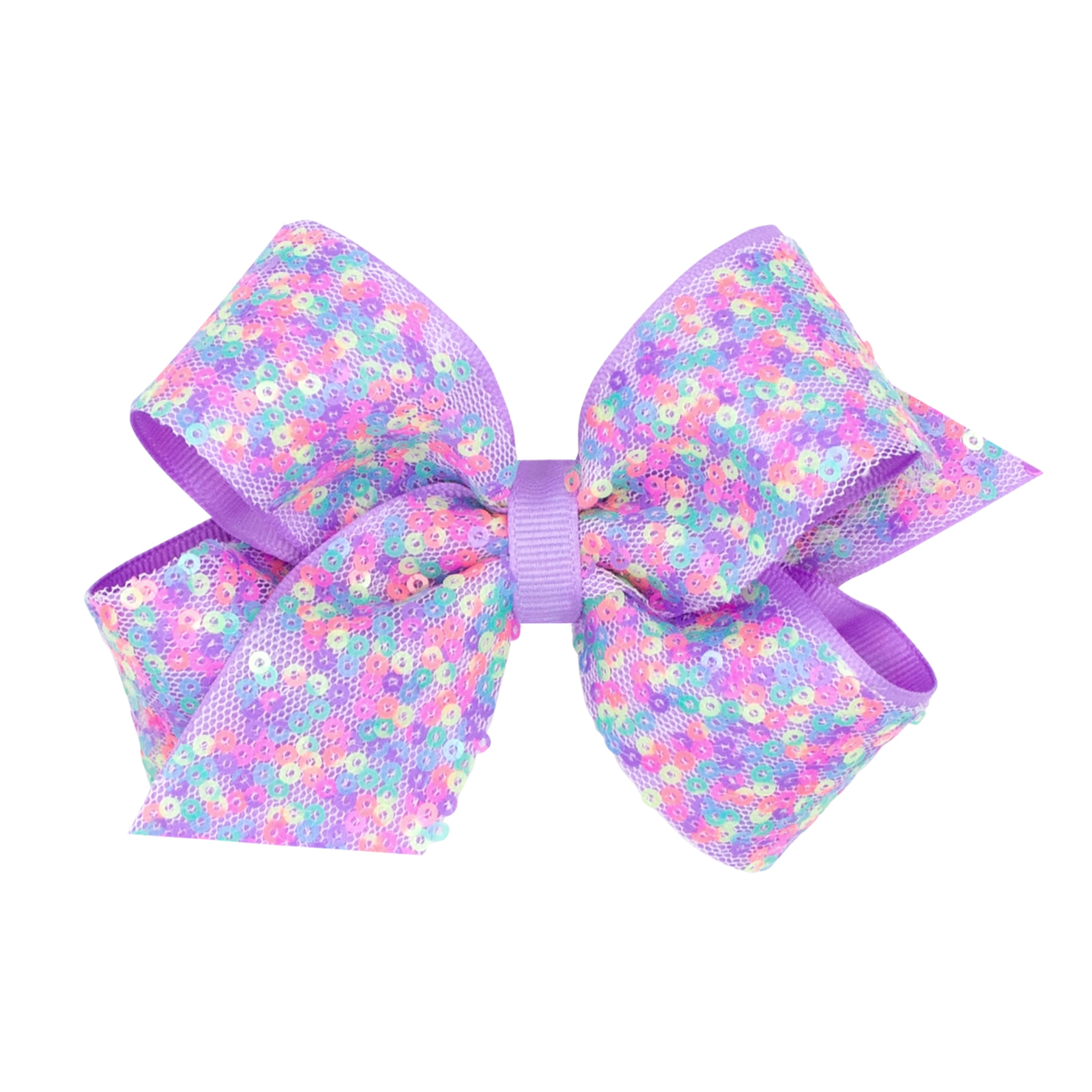 Wee Ones Medium Confetti Sequin with Grosgrain Underlay Hair Bow-WEE ONES-Little Giant Kidz