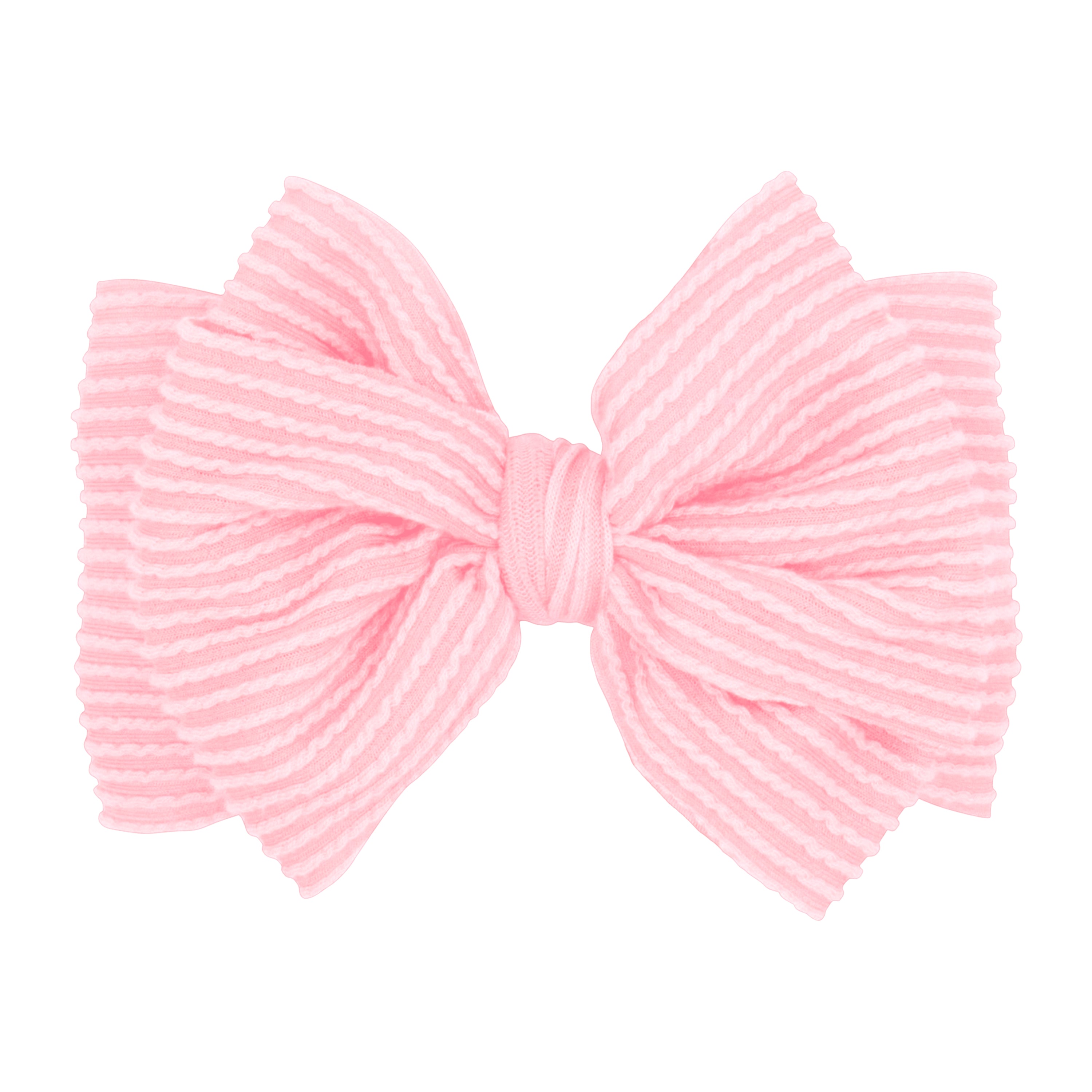 Wee Ones Ribbed Knit Loop Bow on Wide Matching Band-WEE ONES-Little Giant Kidz