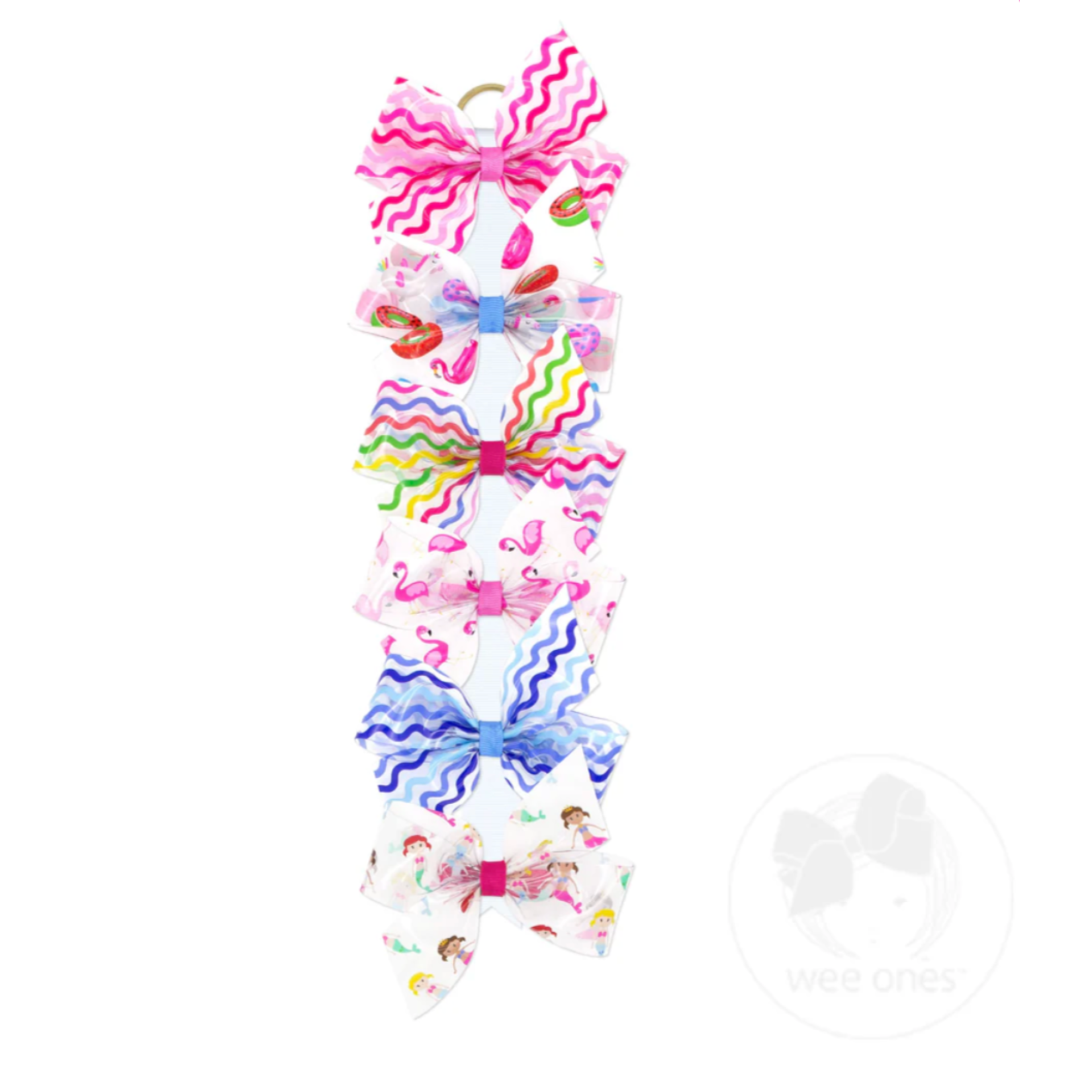 Wee Ones Twelve Medium Wee Splash Printed 2-Loop Swim Bows - Assorted-WEE ONES-Little Giant Kidz