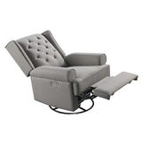 Westwood Design Amelia Power Swivel Glider Chair - Charcoal-WESTWOOD-Little Giant Kidz