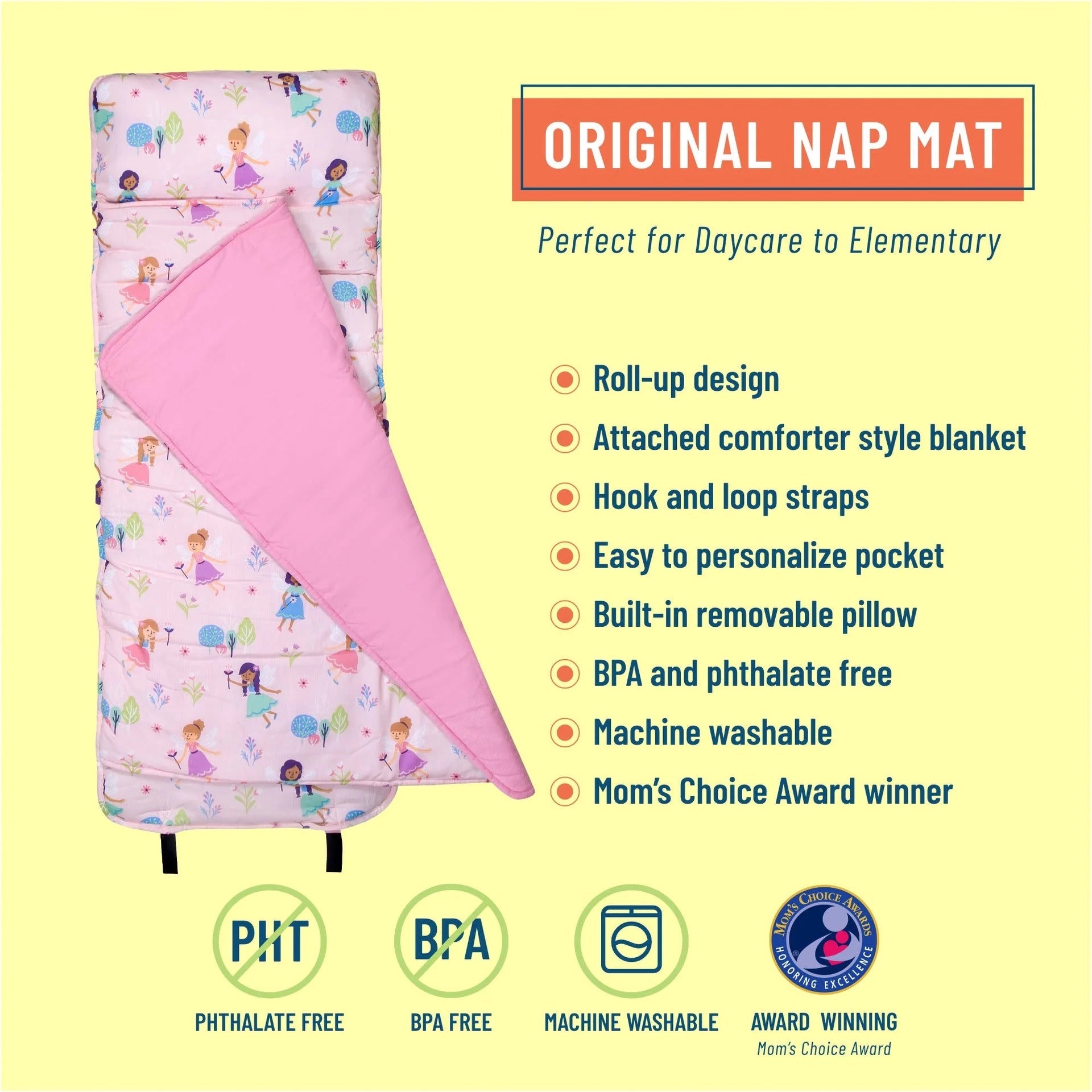 Wildkin Original Nap Mat - Fairy Garden-Wildkin-Little Giant Kidz