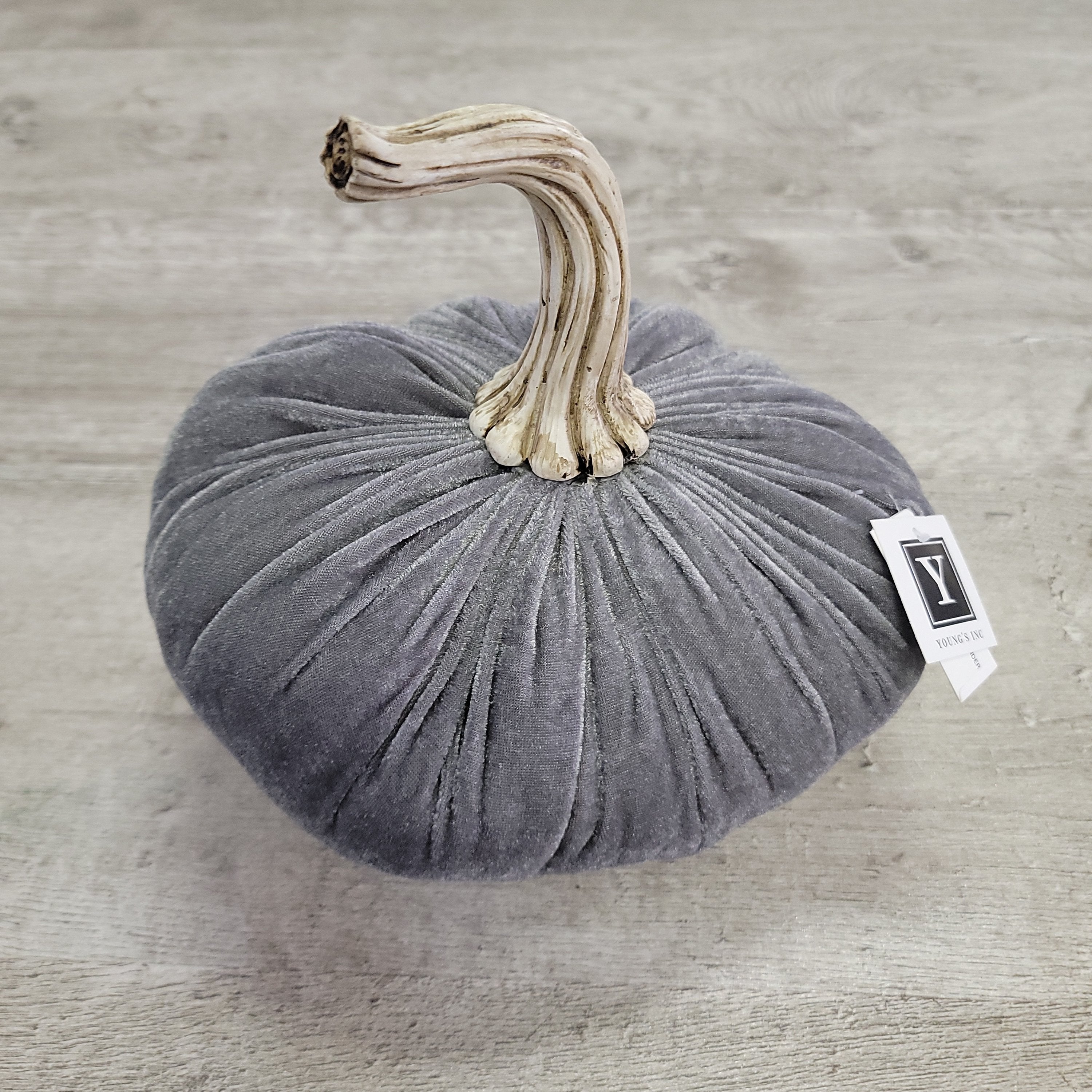 Young's Inc Velvet Covered Fall Pumpkins - Large-YOUNG'S INC.-Little Giant Kidz