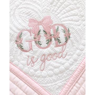 Zsa Zsa & Lolli Heirloom Quilt God Is Good Pink-Zsa Zsa & Lolli-Little Giant Kidz