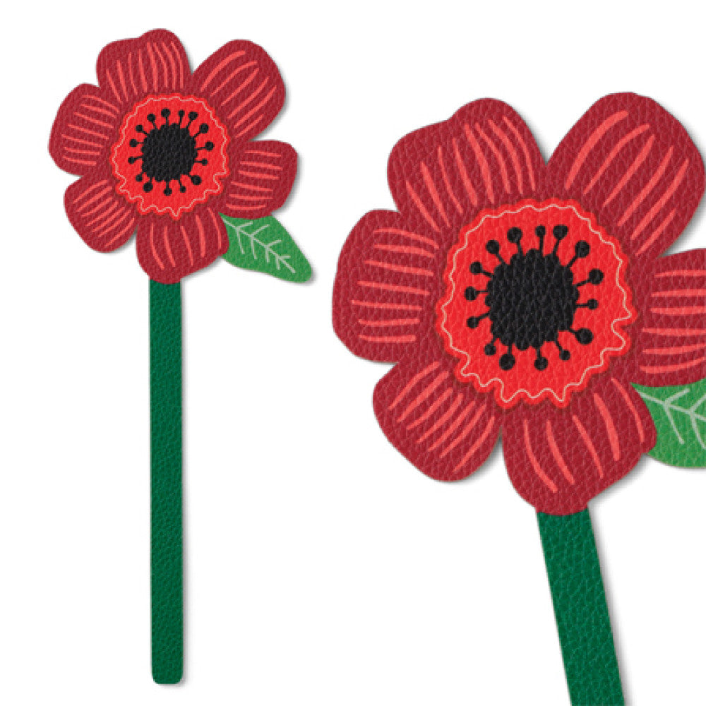 IF USA Flower Flat Bookmark- Poppy