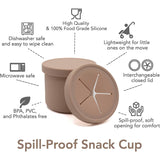 noüka Spill-Proof Snack Cup - Soft Blush-Maighan Distribution-Little Giant Kidz