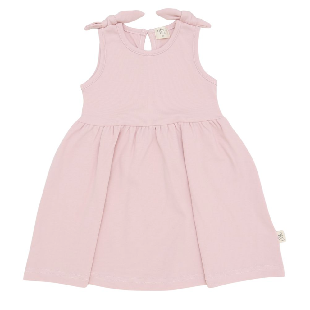 ntrl co Short Sleeveless Twirl Dress- Pink Sands-ntrl co-Little Giant Kidz