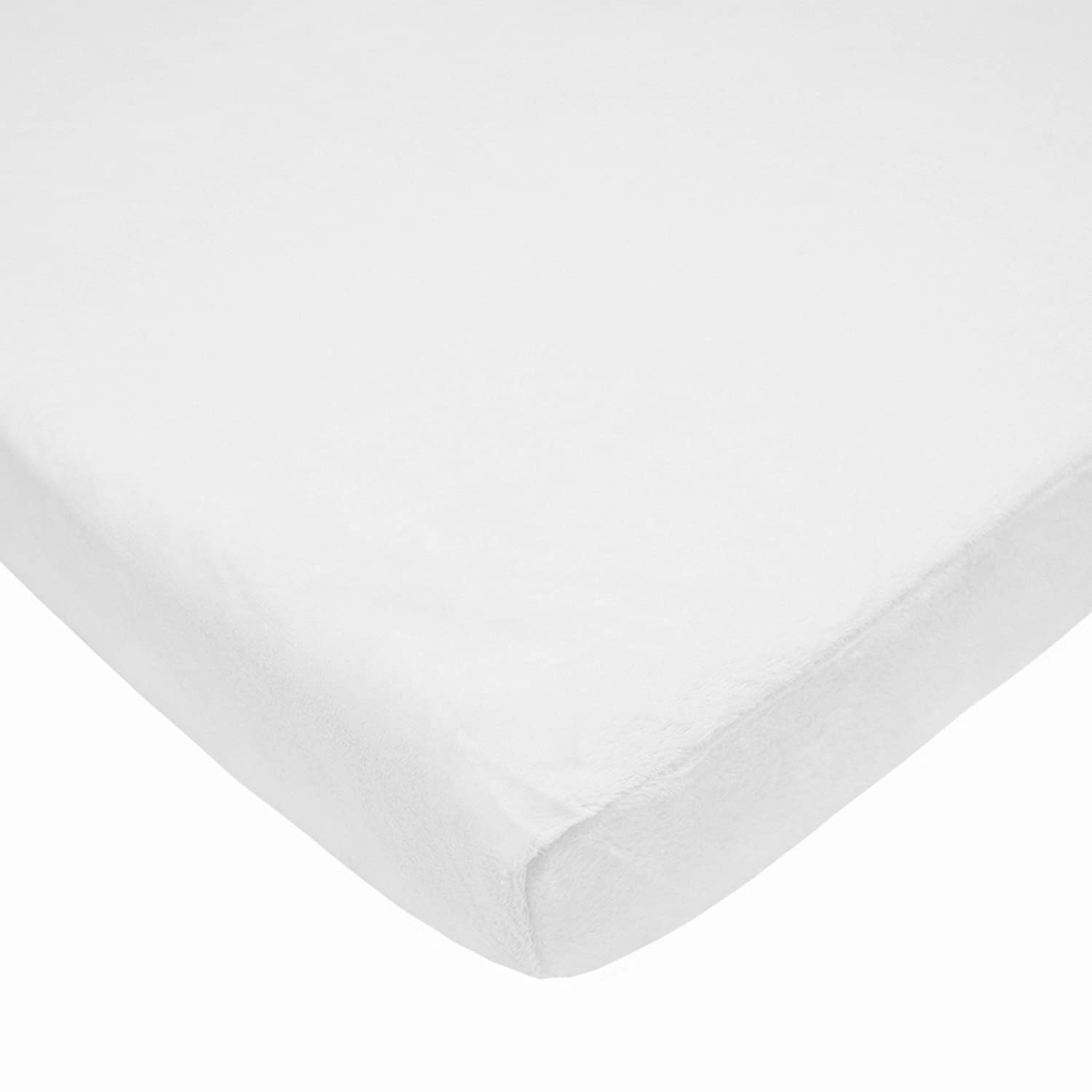 American Baby Co. Heavenly Soft Chenille Fitted Bassinet Sheet - Solid (15" x 33")-ABC-Little Giant Kidz