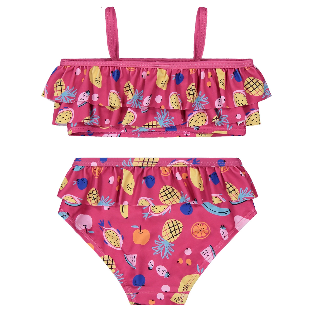 Andy & Evan Girls Fruit Ruffle Two-Piece Swimsuit UPF 50-ANDY & EVAN-Little Giant Kidz