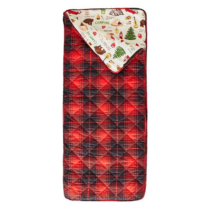 Asweets Campout Plaid Sleeping Bag- RED-ASWEETS-Little Giant Kidz
