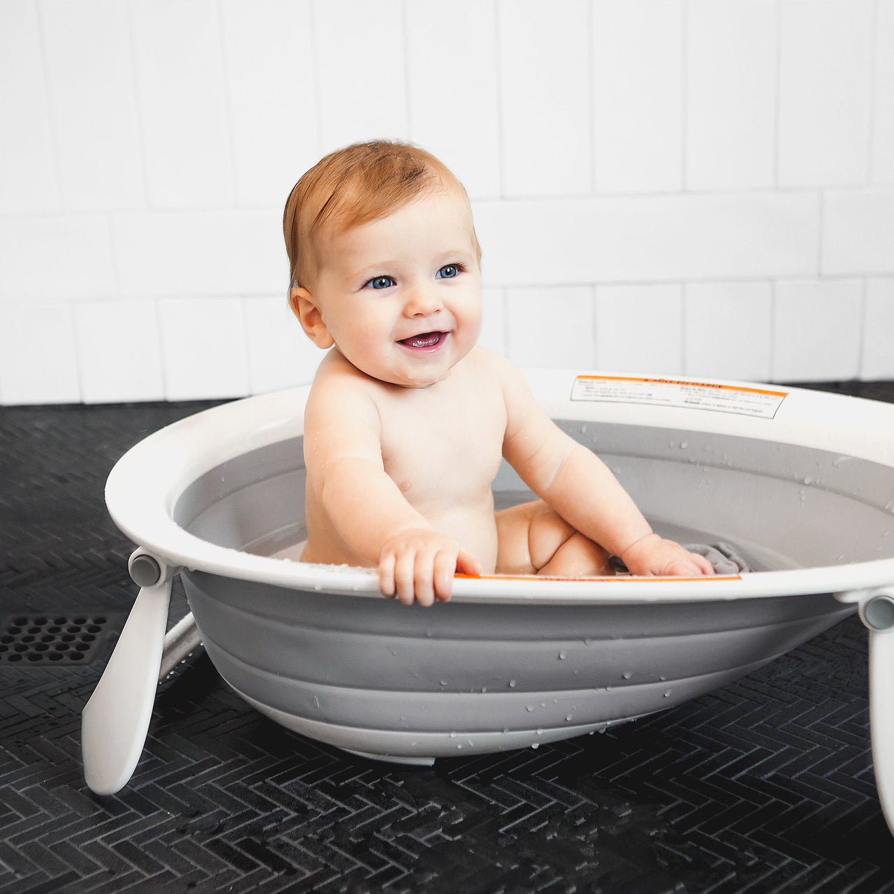 BOON NAKED 2-Position Collapsible Bathtub - Gray