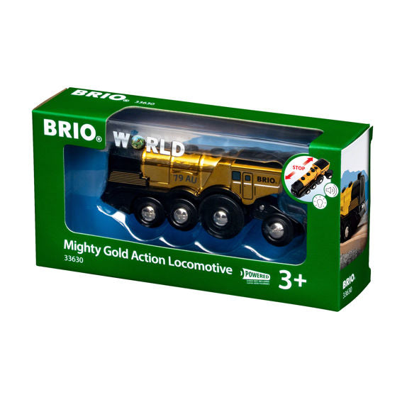 BRIO Mighty Gold Action Locomotive-BRIO-Little Giant Kidz