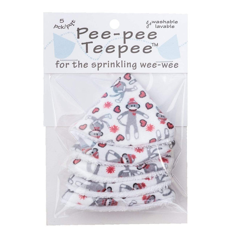 Beba Bean Designs Pee-Pee Teepee - Sock Monkey White-BEBA BEAN DESIGNS-Little Giant Kidz