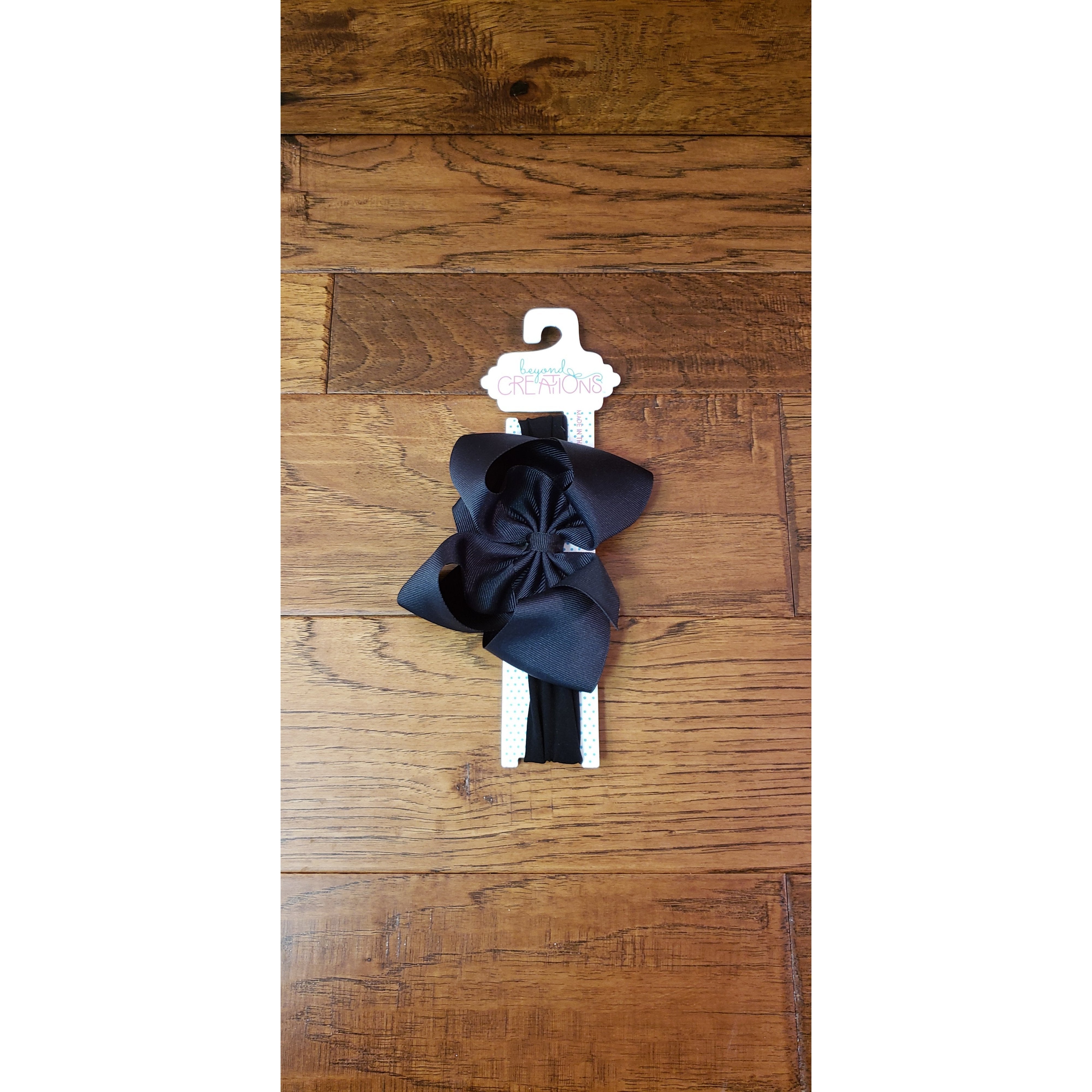 Beyond Creations Pantyhose Headband w/5.5" XL Grosgrain Bow Size 1 (3 Months+)-BEYOND CREATIONS-Little Giant Kidz