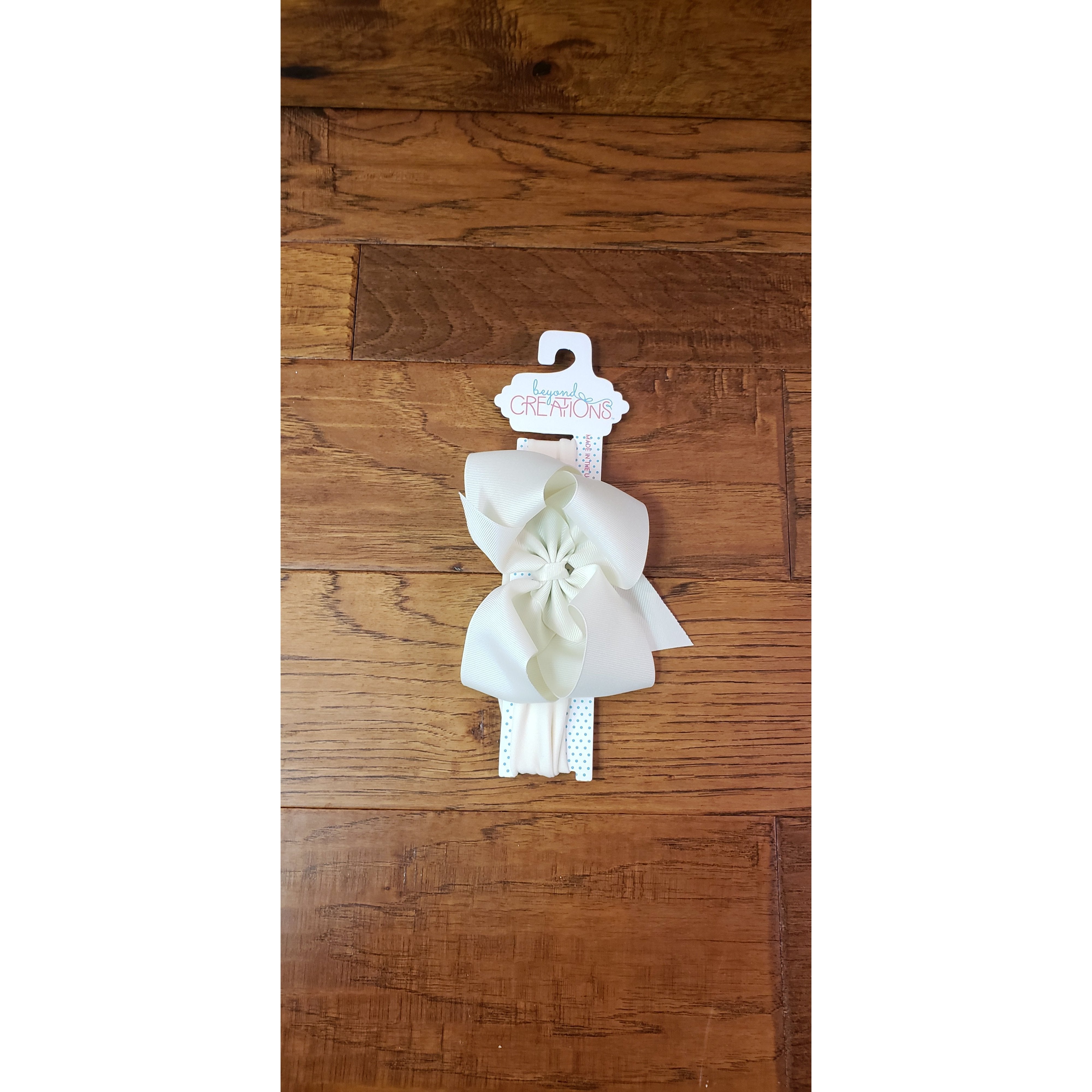 Beyond Creations Pantyhose Headband w/5.5" XL Grosgrain Bow Size 1 (3 Months+)-BEYOND CREATIONS-Little Giant Kidz