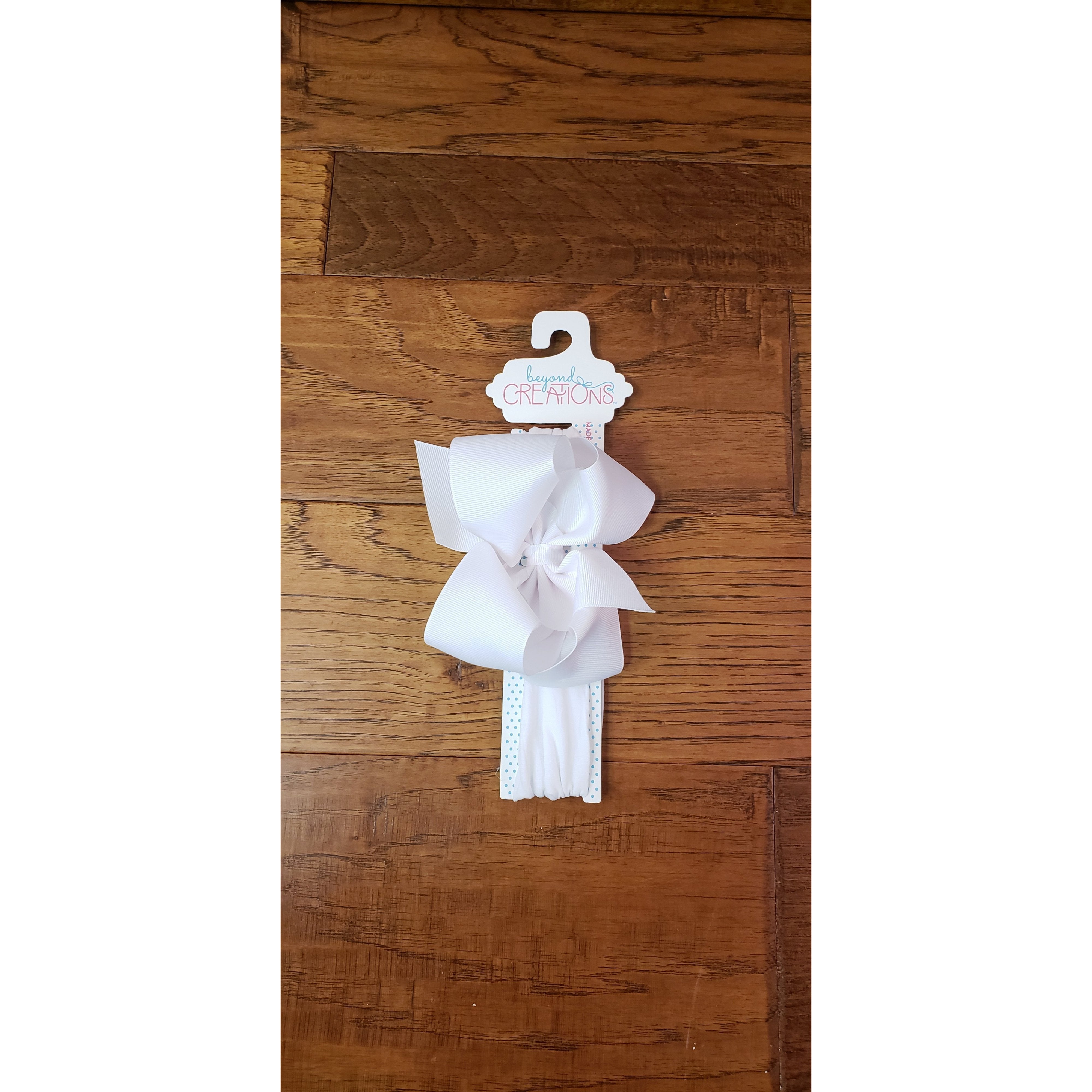 Beyond Creations Pantyhose Headband w/5.5" XL Grosgrain Bow Size 1 (3 Months+)-BEYOND CREATIONS-Little Giant Kidz
