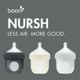Boon NURSH Silicone Pouch Bottle 4oz (3-Pack) - Gray-BOON-Little Giant Kidz