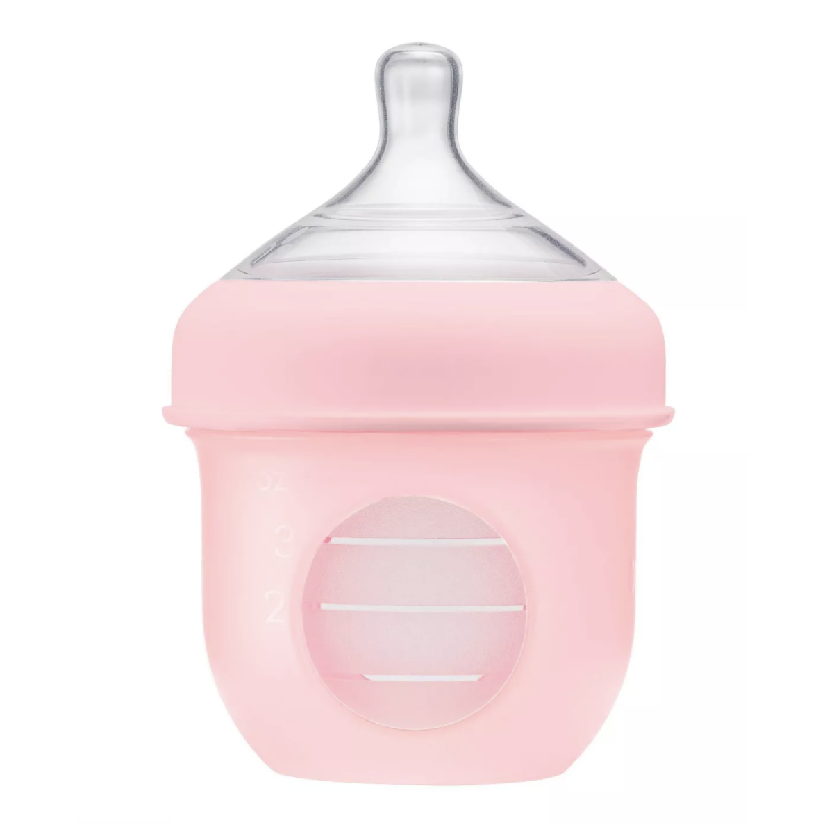 Boon NURSH Silicone Pouch Bottle 4oz (3-Pack) - Pink-BOON-Little Giant Kidz